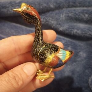 🌠 Vintage Cloisonne Goose, EUC